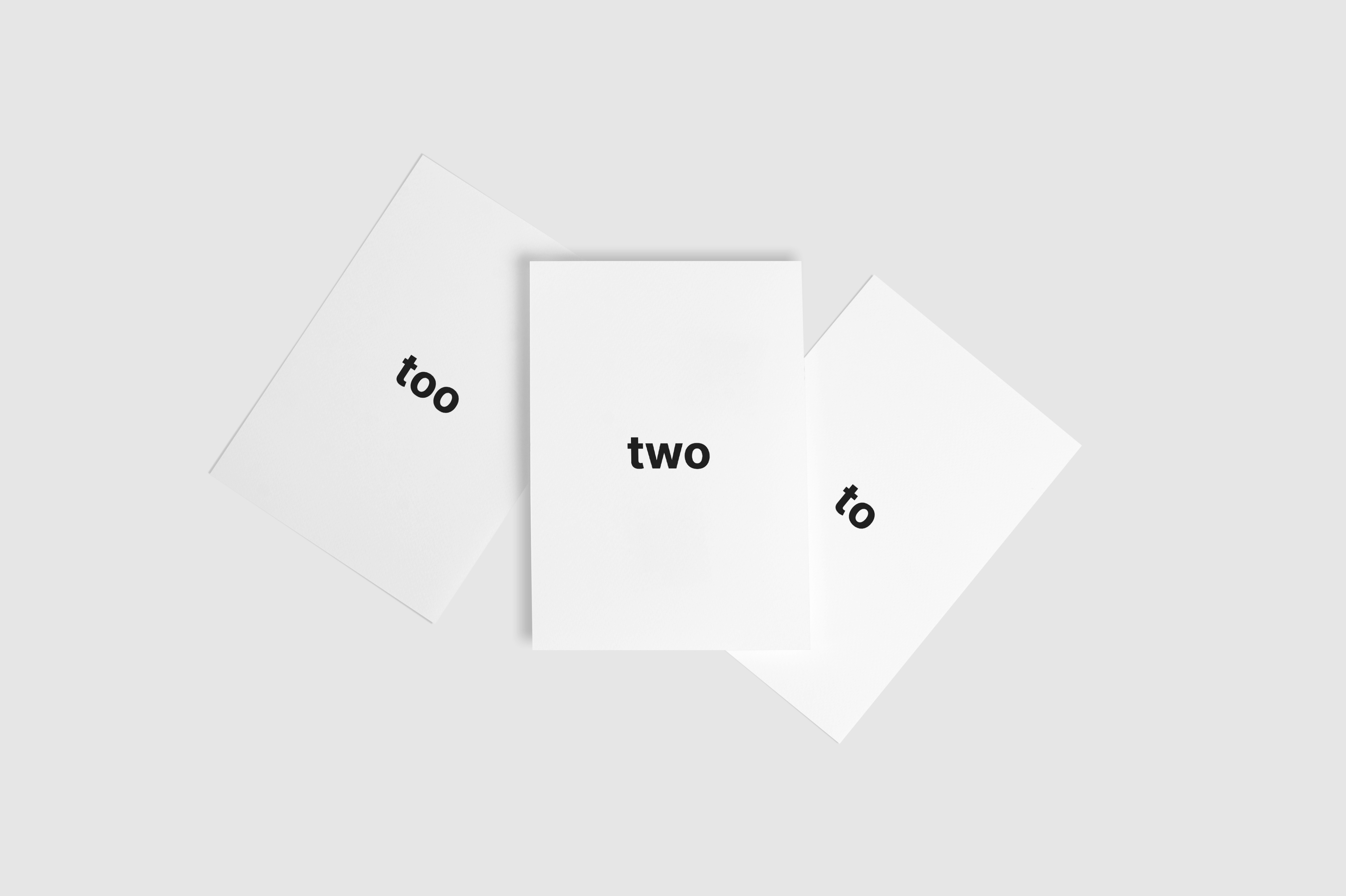 Слова two, too и to в английском