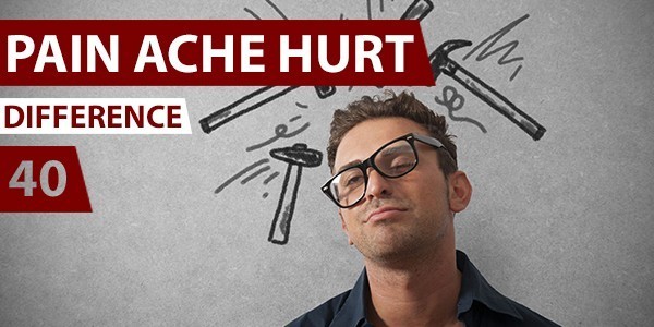 40 Pain Ache Hurt – difference